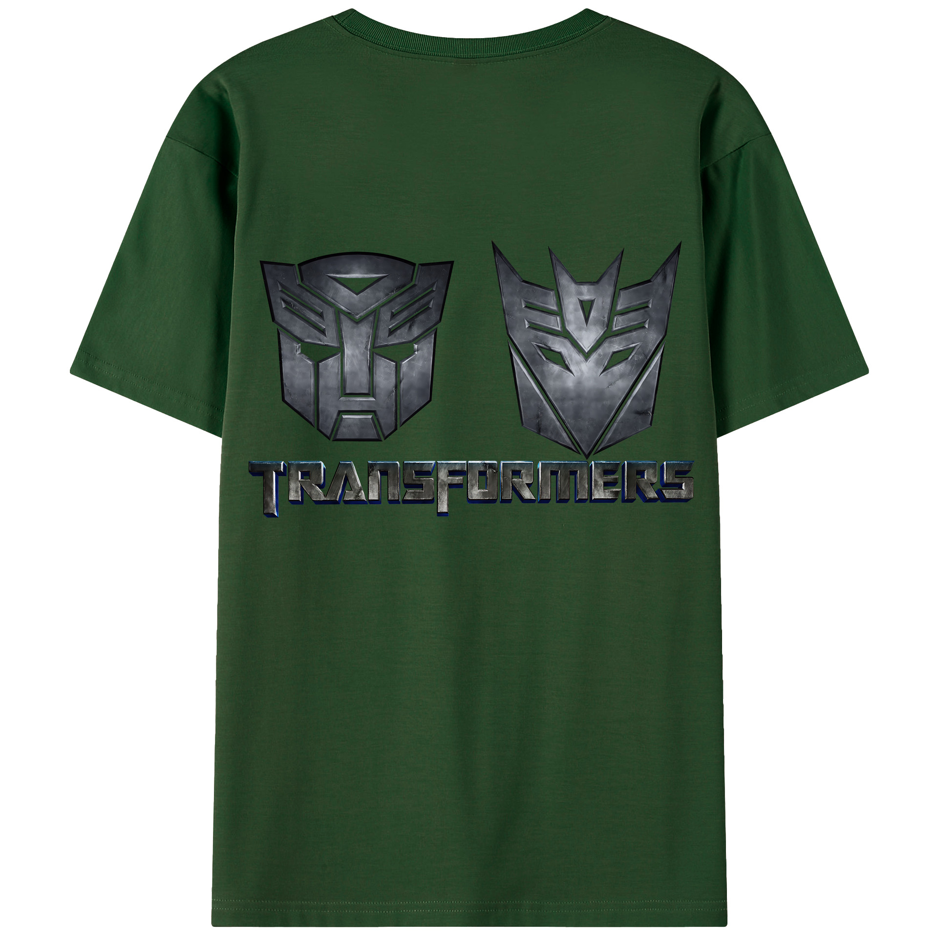（画像用） Transformers トランスフォーマー 綿100％半袖Tシャツ（背面プリント）